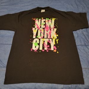 Vintage 90s NYC New York City Neon Splatter T-shirt XL - NEW (never worn)